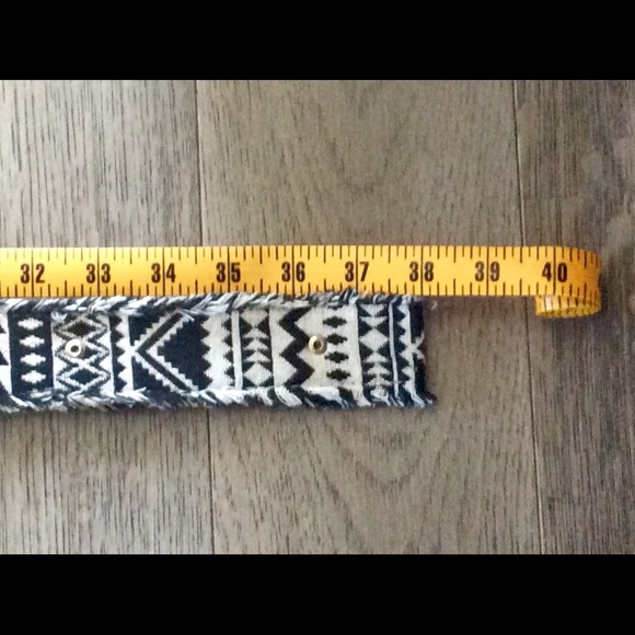 ❤️ BOHO BLACK/CREME ADJUSTABLE BELT - Picture 4 of 5